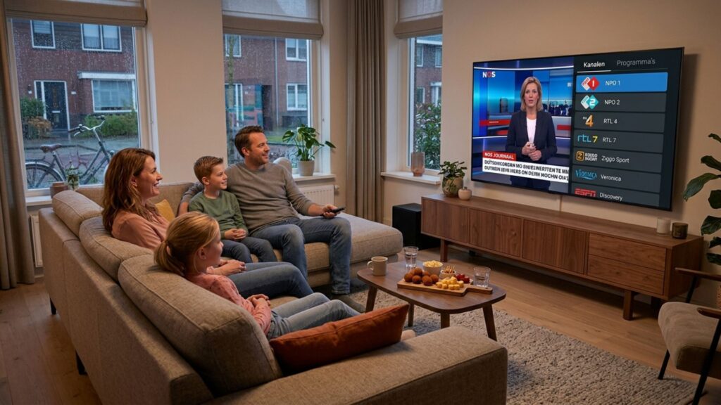 Beste IPTV aanbieder Nederland 2026 op Smart TV in Nederlandse woonkamer