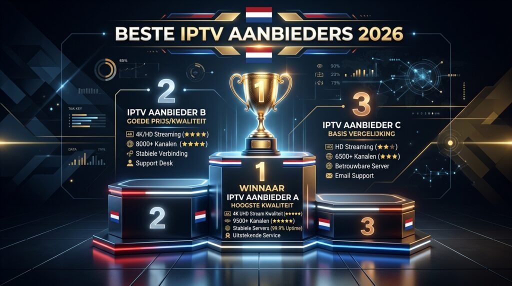 Beste IPTV aanbieders Nederland 2026 vergelijking top 3