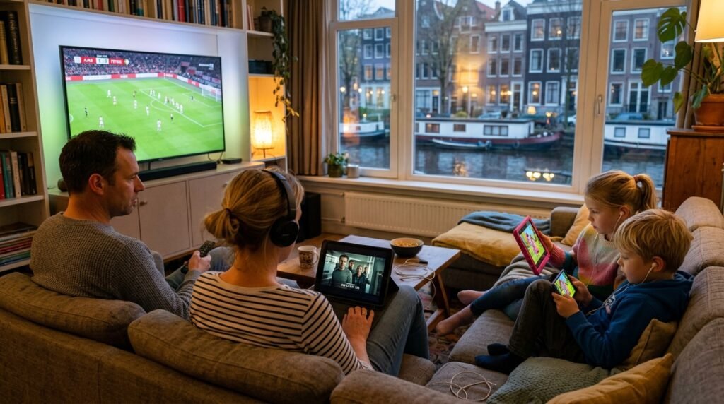 Premium IPTV multi screen Netherlands 
 family sports movies kids devices