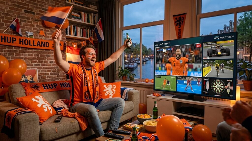Affordable sports IPTV Netherlands
Dutch fan watching live sport 2026