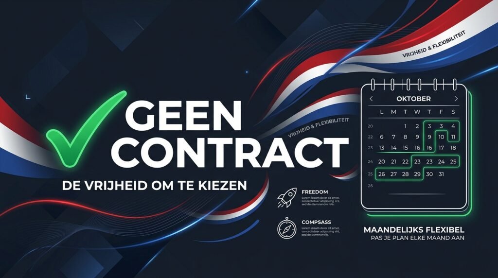 IPTV zonder contract Nederland 2026 flexibel maandelijksopzegbaar geen boetes