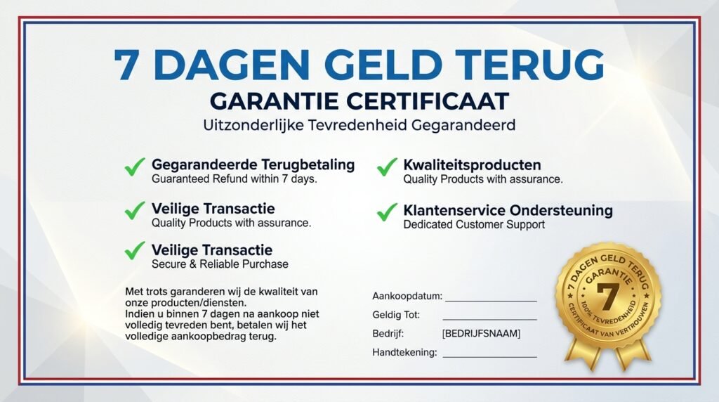 IPTV 7 dagen geld terug garantie 
  Nederland betrouwbaar certificaat