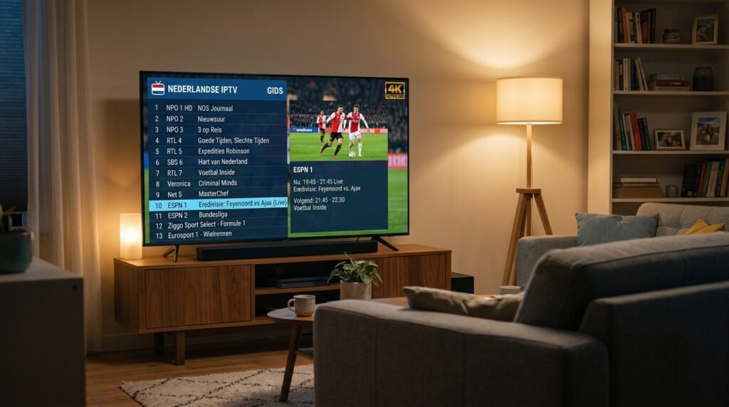 Samsung QLED TV IPTV zenders Nederland  NPO RTL ESPN Ziggo Sport Amsterdam