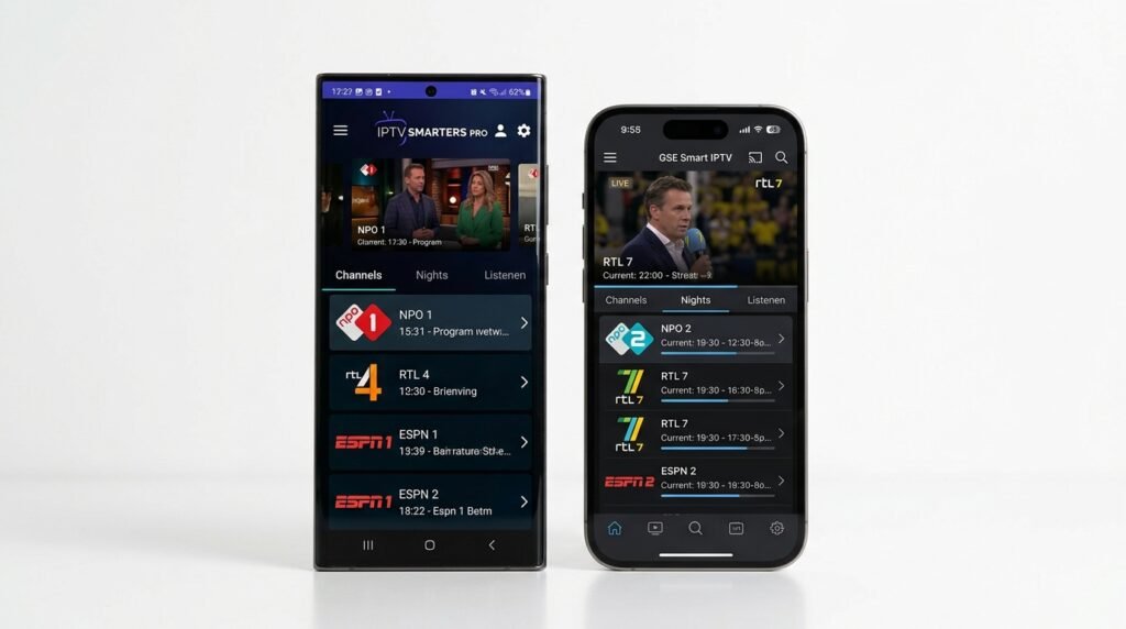 IPTV app Android iPhone Nederland Smarters Pro GSE Smart IPTV