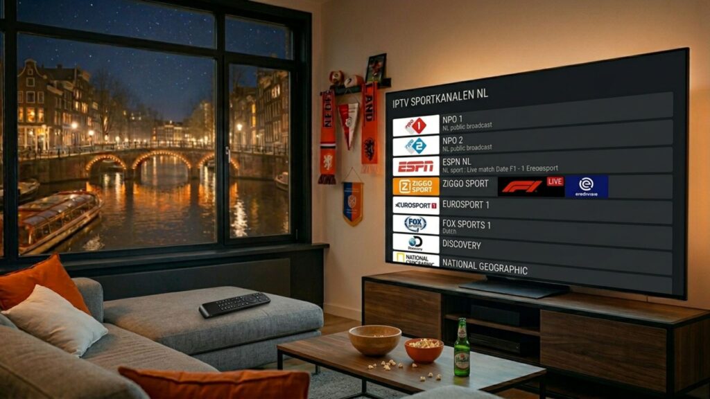 IPTV installatie klaar Nederland zenderlijst NPO Ziggo ESPN op Smart TV