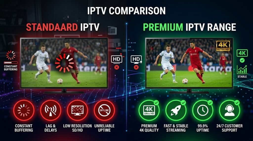 Premium IPTV kwaliteit Nederland 
 4K Ultra HD stream Smart TV