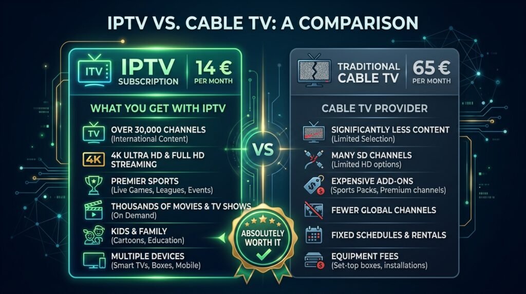 IPTV worth it Netherlands value
comparison cable TV 2026