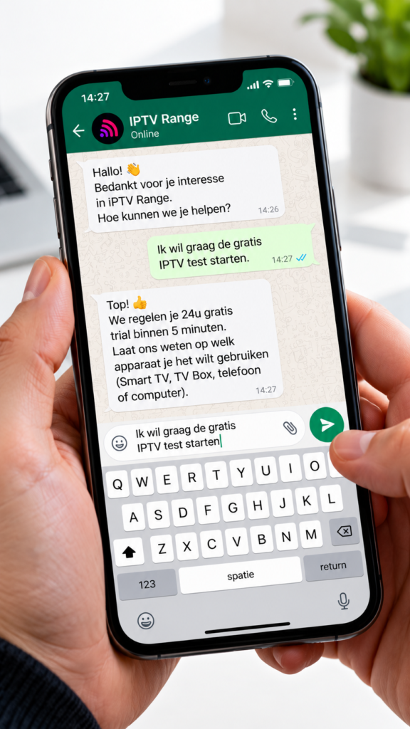 IPTV Range gratis test aanvragen via WhatsApp Nederland